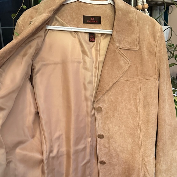 Danier Tan Suede Leather Coat - Picture 3 of 4